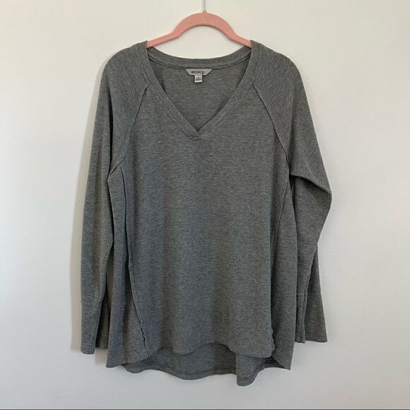 Wildfox Haley Ribbed Soft Long Sleeve Grey Small - Picture 4 of 10